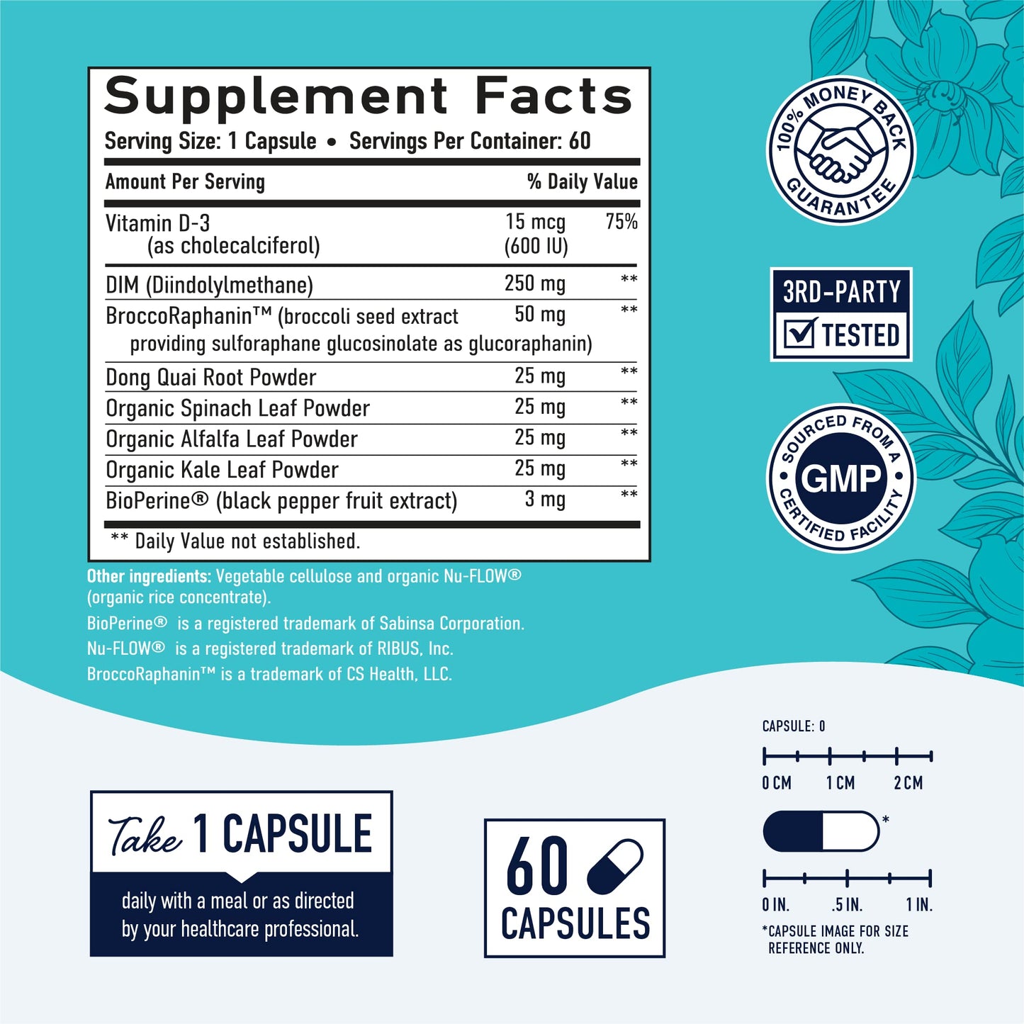 DIM Supplement 250 mg | Estrogen Balance for Women | Hormone Menopause Relief SMNutritionBuy Supplements Australia
