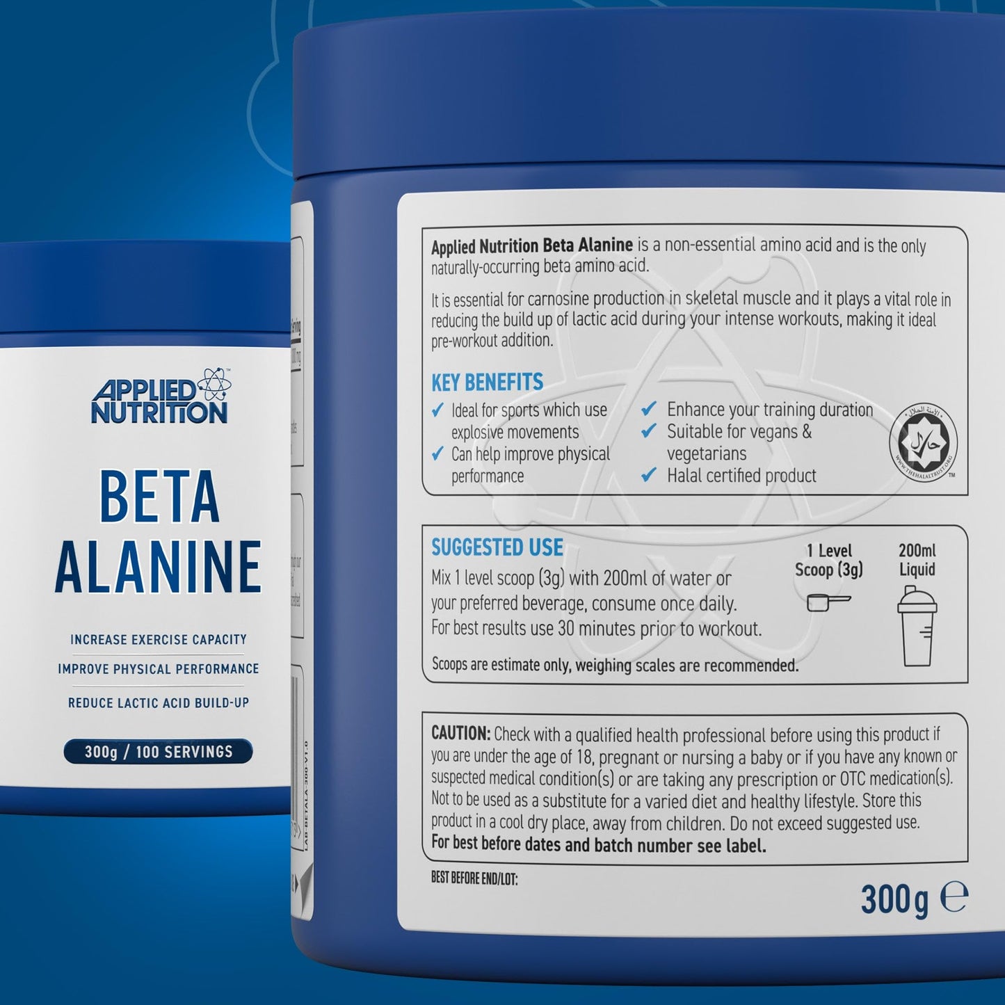 Applied Nutrition Beta Alanine (300g) Unflavoured | Amino acids - beta alanine
