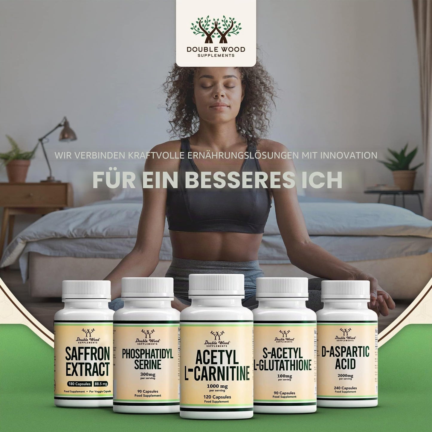 DW L Carnitine Capsules | 120 High Dose Acetyl L Carnitine - 1000mg L-Carnitine Per Serving | GMO and Gluten Free L-Carnitine