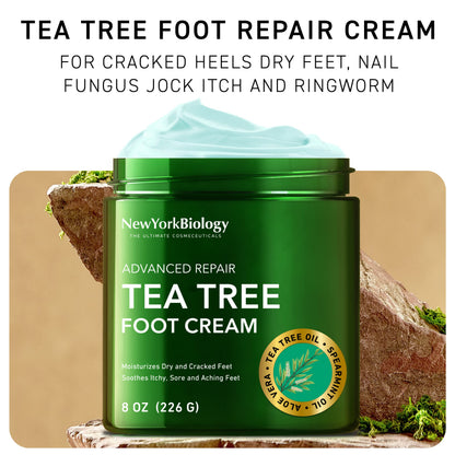 New York Biology Tea Tree Oil Foot Cream for Dry Cracked Feet, Athletes Foot, Nail Fungus NEW YORK BIOLOGY THE ULTIMATE COSMECEUTICALSBuy Supplements Australia