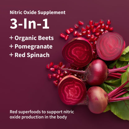 Snap Supplements USDA Organic Beet Root Powder, 3-in-1 Nitric Oxide Supplement, Support Healthy Blood Circulation, 250g (30 Servings, Cherry Lime)