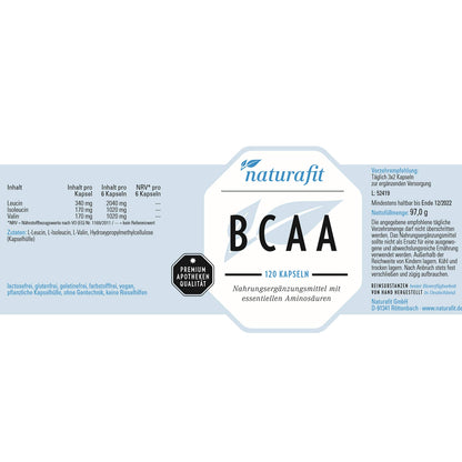 Buy ​naturafit BCAA Capsules, Pack of 120 Capsules - OmniHealthRx Usa supplements