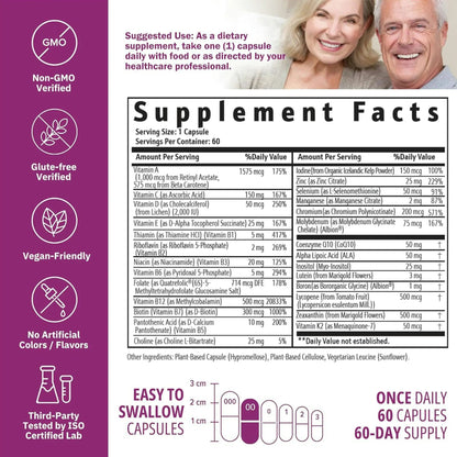 NatureGenX Just One Daily Methylated Multivitamin - 60 Caps Pure Methyl B12, Methylfolate MTHFR Support Supplement Iron Free Methylated Vitamins NatureGenXBuy Supplements Australia