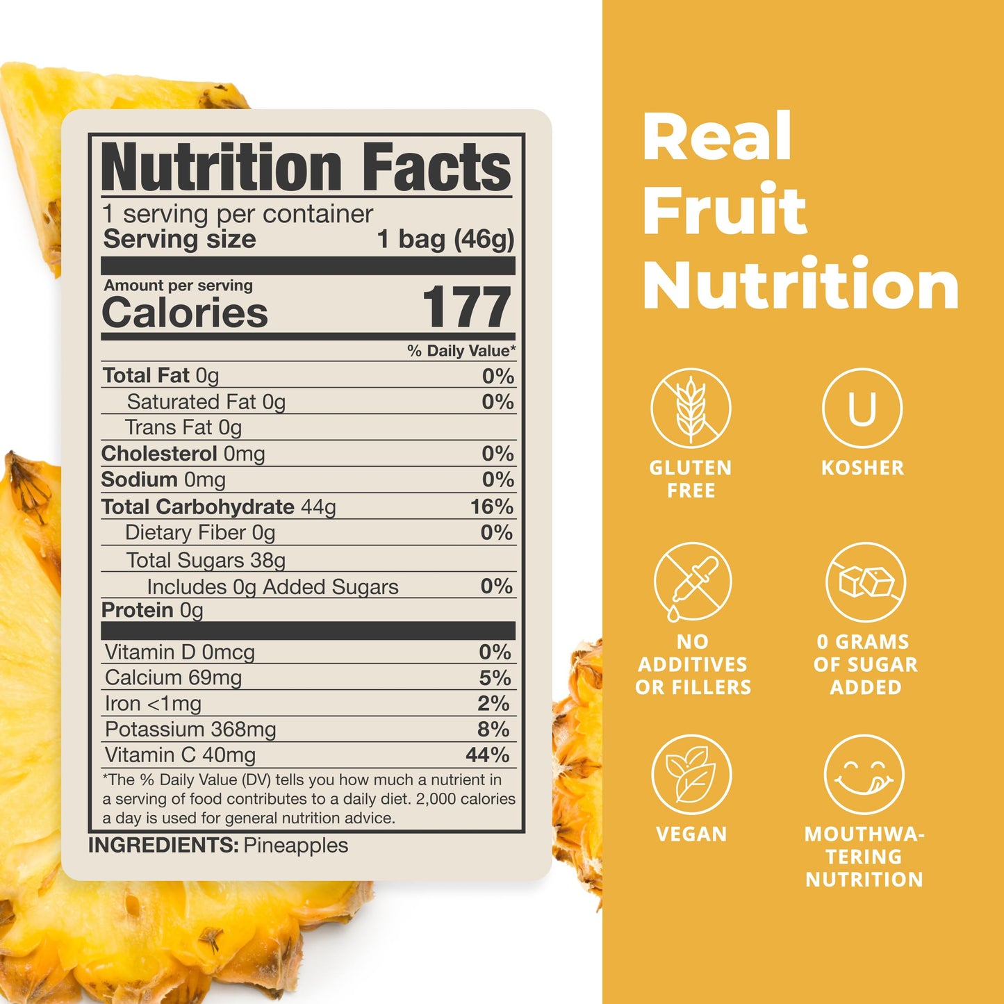 Balance of Nature Freeze-Dried Pineapples (5 Pack) – 100% Real Fruit, Crunchy Pineapple Slices, Healthy Snack, Mouthwatering Nutrition, Gluten-Free, Vegan, No Sugar Added, Five 1.6 oz Bags Balance of NatureBuy Supplements Australia