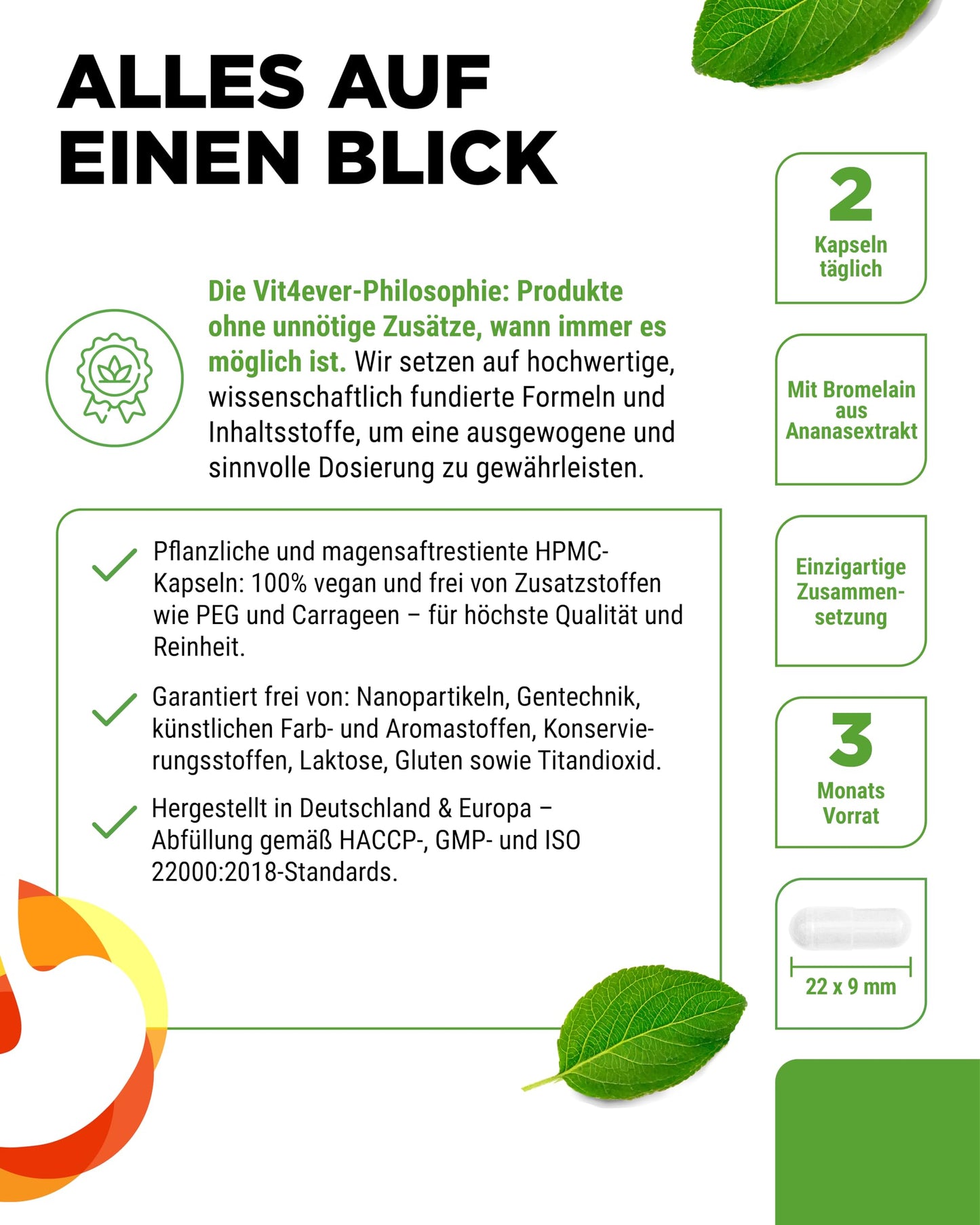 vit4ever Digestive Enzymes - 180 Enteric Juice-Resistant Capsules | Mit Betain HCL, Rutin, Enzianwurzel + 16 Enzyme: Bromelain, Papain, Amylase, Lipase, Protease, Laktase, Vegan & Laborgepruft