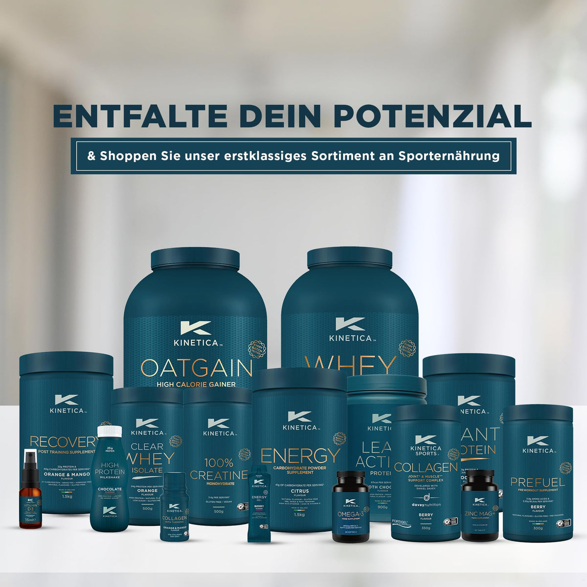 Kinetica Sports Whey Protein Powder - Chocolate Flavour |22g Protein/Serve, 76 Servings/2.27Kg Pack |Gluten Free Supplement | Optimum for Muscle Growth & Recovery |Mixes Well with Water, Milk & Shakes