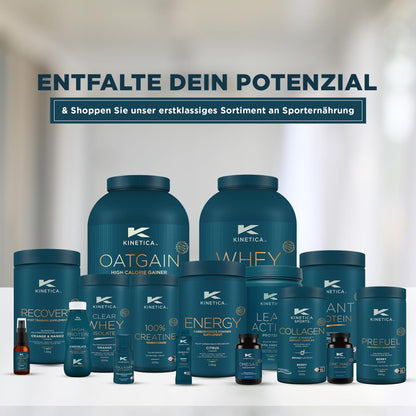 Kinetica Sports Whey Protein Powder - Chocolate Flavour |22g Protein/Serve, 76 Servings/2.27Kg Pack |Gluten Free Supplement | Optimum for Muscle Growth & Recovery |Mixes Well with Water, Milk & Shakes