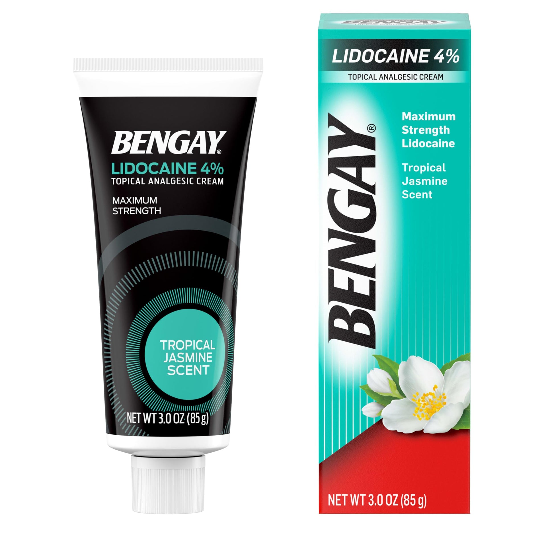 Bengay Lidocaine Pain Relief Cream, Maximum Strength OTC, Non-Greasy Topical Analgesic with 4% Lidocaine to Desensitize Nerves, Numbing Cream with a Soothing Jasmine Scent, 3 oz BengayBuy Supplements Australia