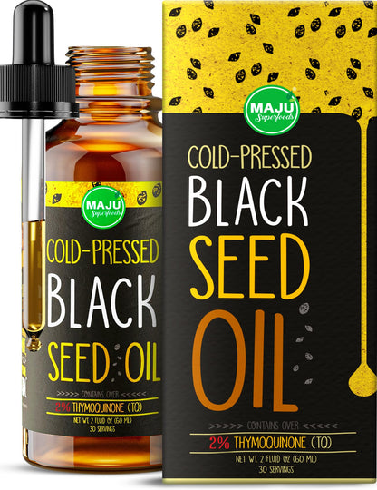 MAJU Black Seed Oil - 3 Times TQ, Cold-Pressed, Travel Size, 100% Turkish Black Cumin 