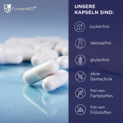 FürstenMED® Glucosamine + Chondroitin + MSM Capsules – High Dose Complex without Additives, from Germany