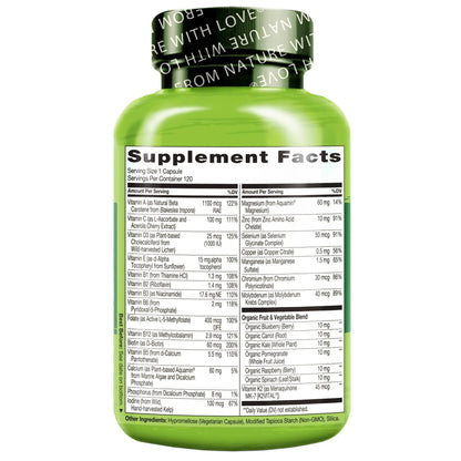 NATURELO Mens Multivitamins for Men 50+ - One Daily Multivitamin for Men with Vitamins, Minerals & Organic Whole Foods, Boost Energy & Health, NATURELOBuy Supplements Australia