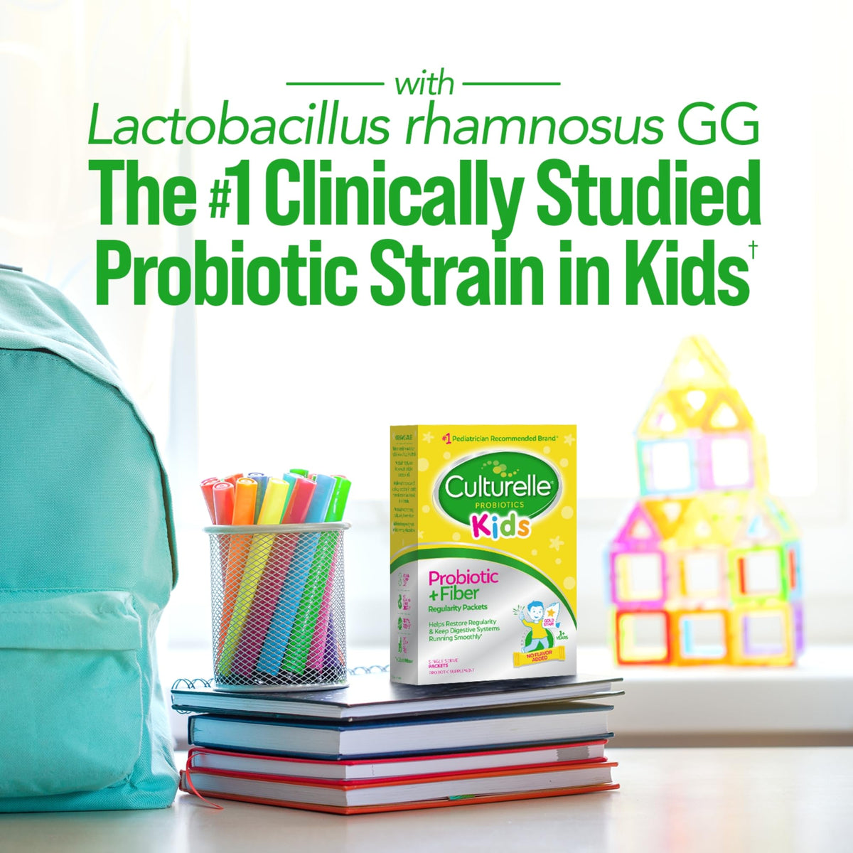 Culturelle Kids Probiotic + Fiber Packets (Ages 3+) - 24 Count - Digestive Health & Immune CulturelleBuy Supplements Australia