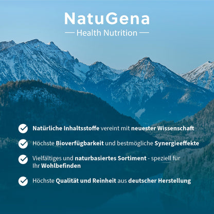 NatuGena Mukosa Active L-Glutamine (2000 mg), Lecithin (1,500 mg), L-Alanyl-L-Glutamine (200 mg), Propionic Acid (250 mg), High Bioavailability, 210 Capsules (30 Day Pack) | 2000 mg L-Glutamin mit 250 mg Propionsäure, 200 mg L-Alanyl-L-Glutamin