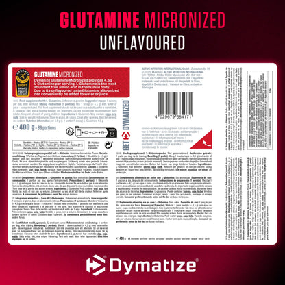 Dymatize Glutamine Miconized Unflavoured Powder 400g - Aminosäure - Glutamin