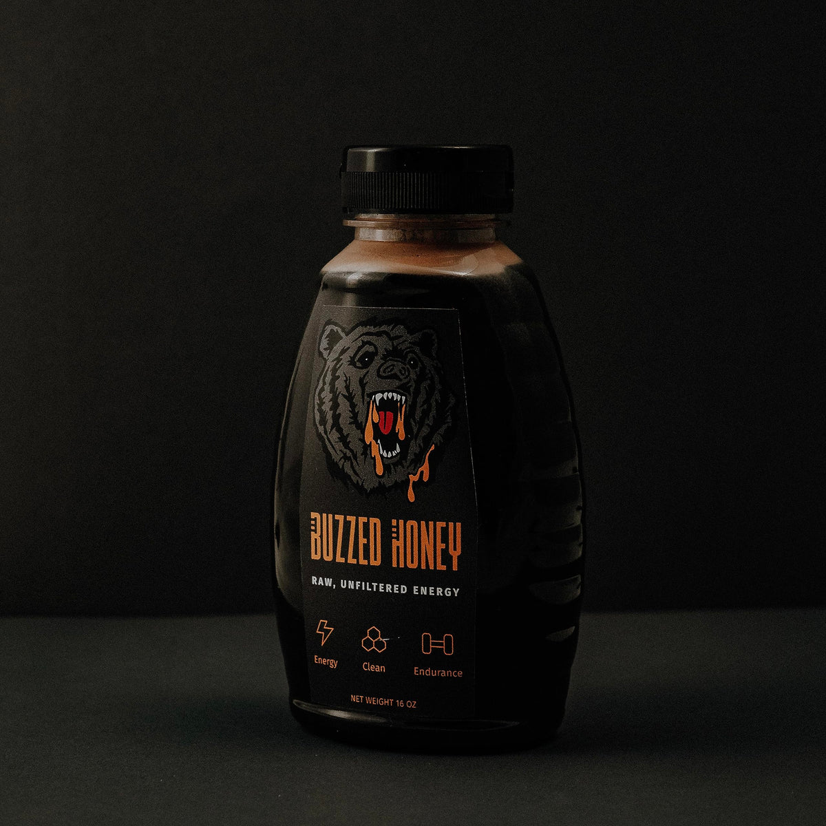 Buzzed Honey - 16oz, Natural Preworkout Supplement, Raw Honey, Caffeine, Clean Energy, Endurance & Pump