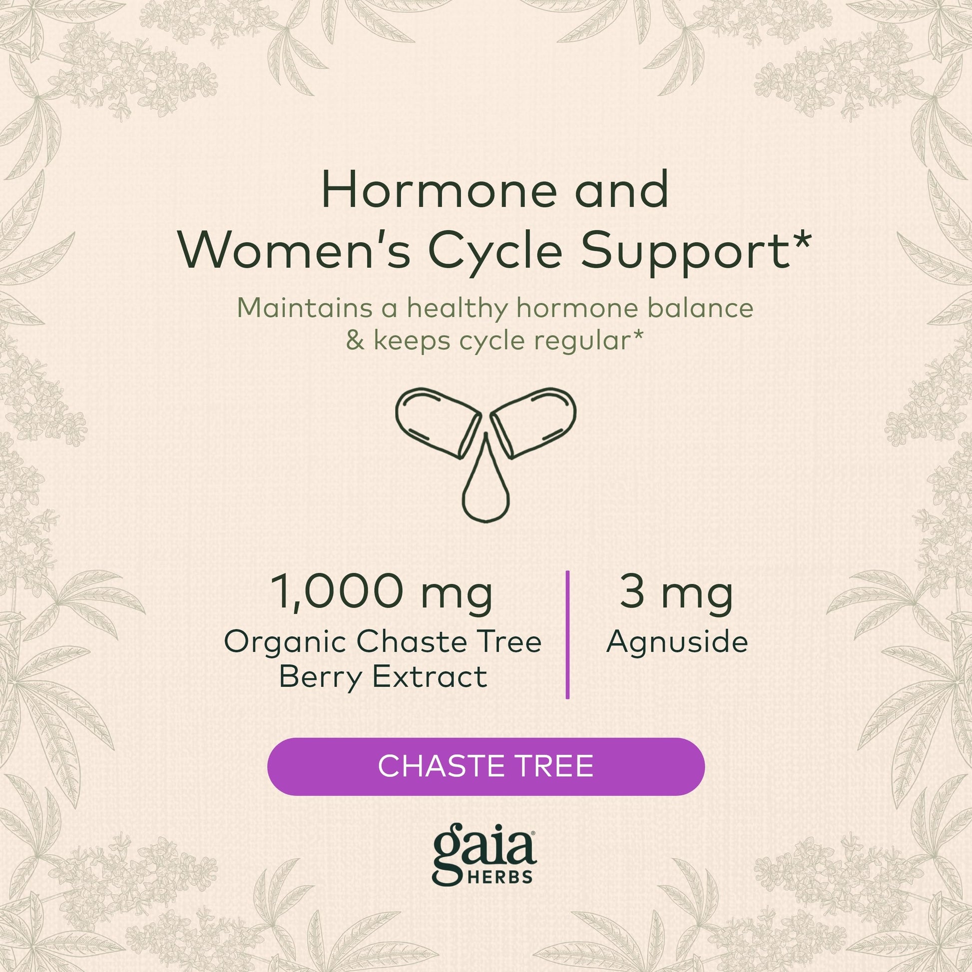 Gaia Herbs, Vitex Berry Vegan Liquid Phyto Capsules - PMS Support Supplement, Chaste Tree berry Gaia HerbsBuy Supplements Australia