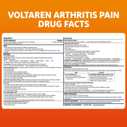 Voltaren Arthritis Pain Relief Gel, Diclofenac Sodium, 1% (NSAID), Clinically Proven Powerful Pain Reliever with Easy Open Flip Top Cap, No Prescription Needed, 5.3oz VoltarenBuy Supplements Australia