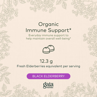 Gaia Herbs Black Elderberry (Sambucus Nigra) Extra Strength Gummies Gaia HerbsBuy Supplements Australia