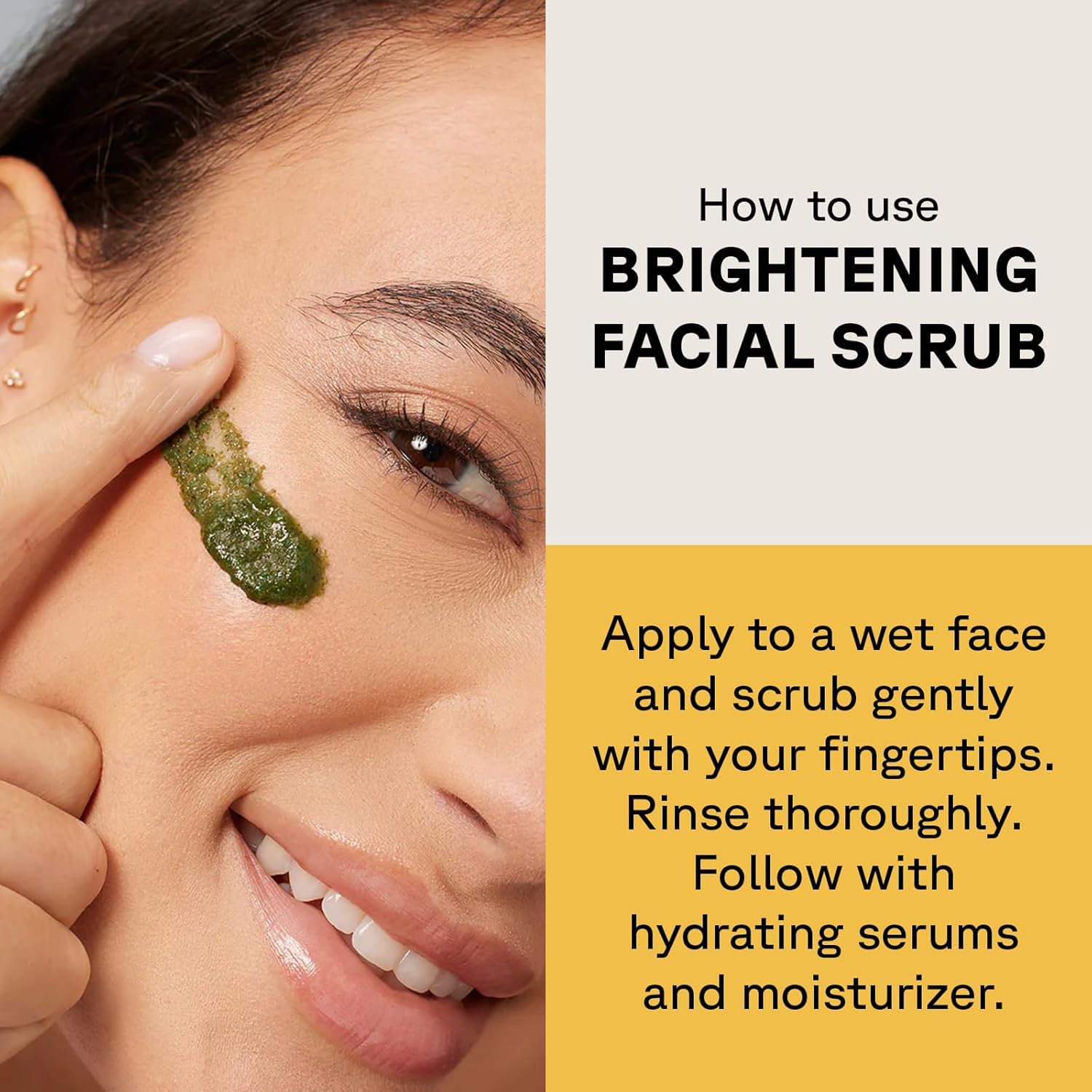 Acure Brightening Facial Scrub - Exfoliating Face Wash, Gentle Daily Scrubber & Exfoliator for Women & Men for Radiant Skin, Cleansing Wash with Sea Kelp & French Green Clay - 4 fl oz - Maple Wellness Supplements