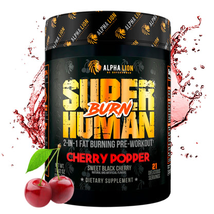 ALPHA LION Superhuman Burn – 2 in 1 Metabolism Booster Pre Workout and Thermogenic Burner for Men – Appetite Suppressant - Maple Wellness Supplements