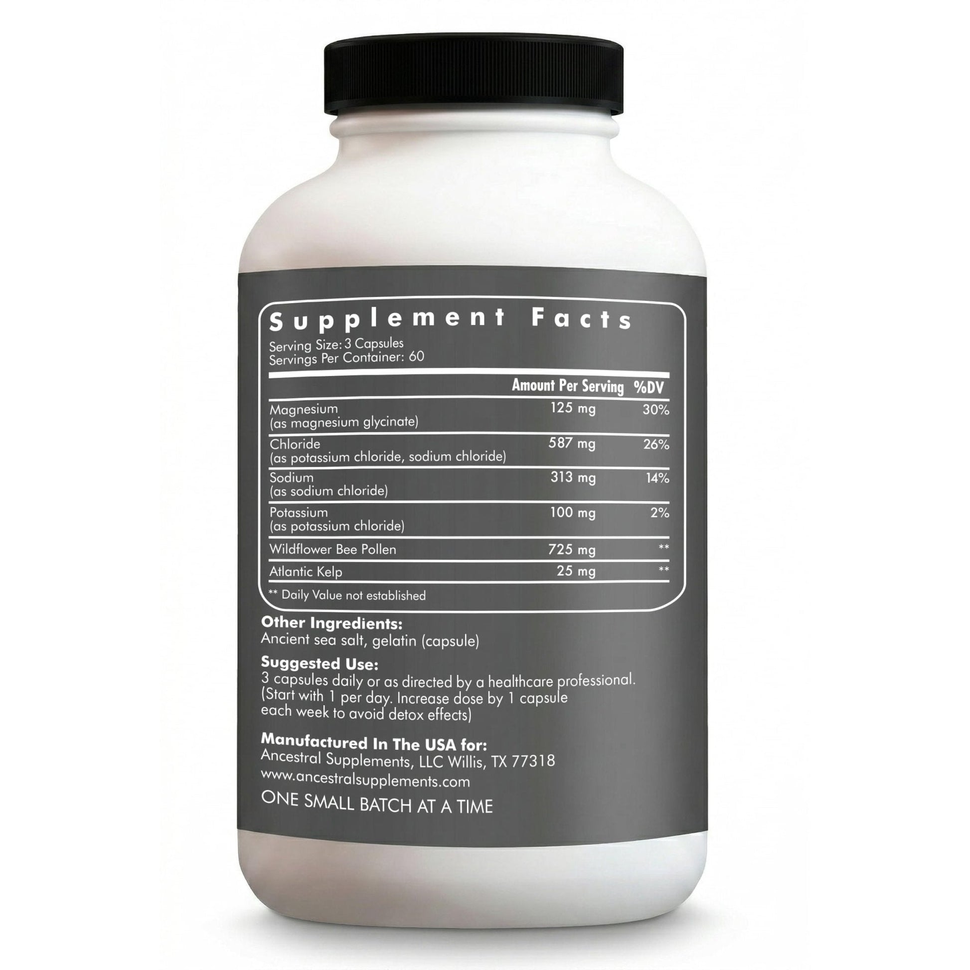 Ancestral Supplements Minerals & Electrolytes with Magnesium, Potassium, Sodium, Supports Optimal Hydration, Immune Health, Athletic Performance, - Maple Wellness Supplements