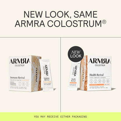 ARMRA Colostrum Powder | Blood Orange | Gut Health & Bloating | Skin & Hair | Immunity | Keto, Gluten & Fat-Free | 60 Servings - Maple Wellness Supplements