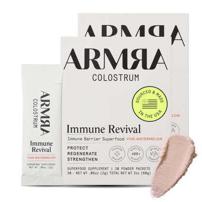ARMRA Colostrum Powder | Vine Watermelon | Gut Health & Bloating | Skin & Hair | Immunity | Keto, Gluten & Fat-Free | 60 Servings - Maple Wellness Supplements