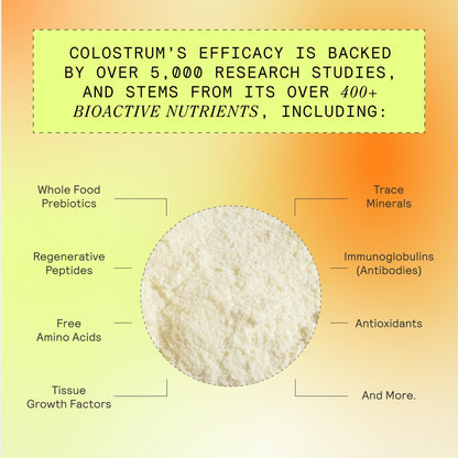ARMRA Colostrum™ Premium Powder, Grass Fed, Gut Health Bloating Immunity Skin & Hair, Contains 400+ Bioactive Nutrients, Keto, Gluten & Fat Free (Unflavored Bundle | 150 Servings) - Maple Wellness Supplements