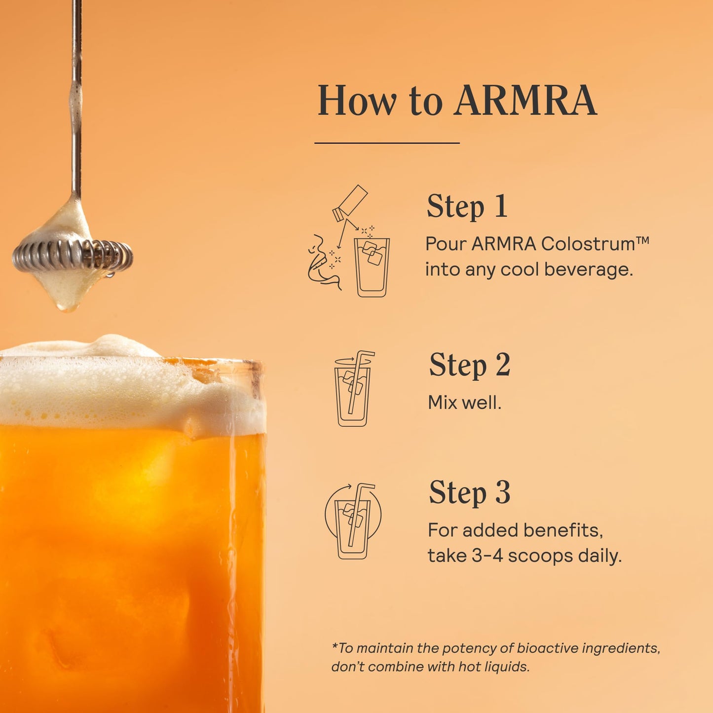 ARMRA Colostrum™ Premium Powder, Grass Fed, Gut Health Bloating Immunity Skin & Hair, Contains 400+ Bioactive Nutrients, Potent Bioavailable, Keto, Gluten & Fat Free (Blood Orange 30｜Blood Orange 60) - Maple Wellness Supplements