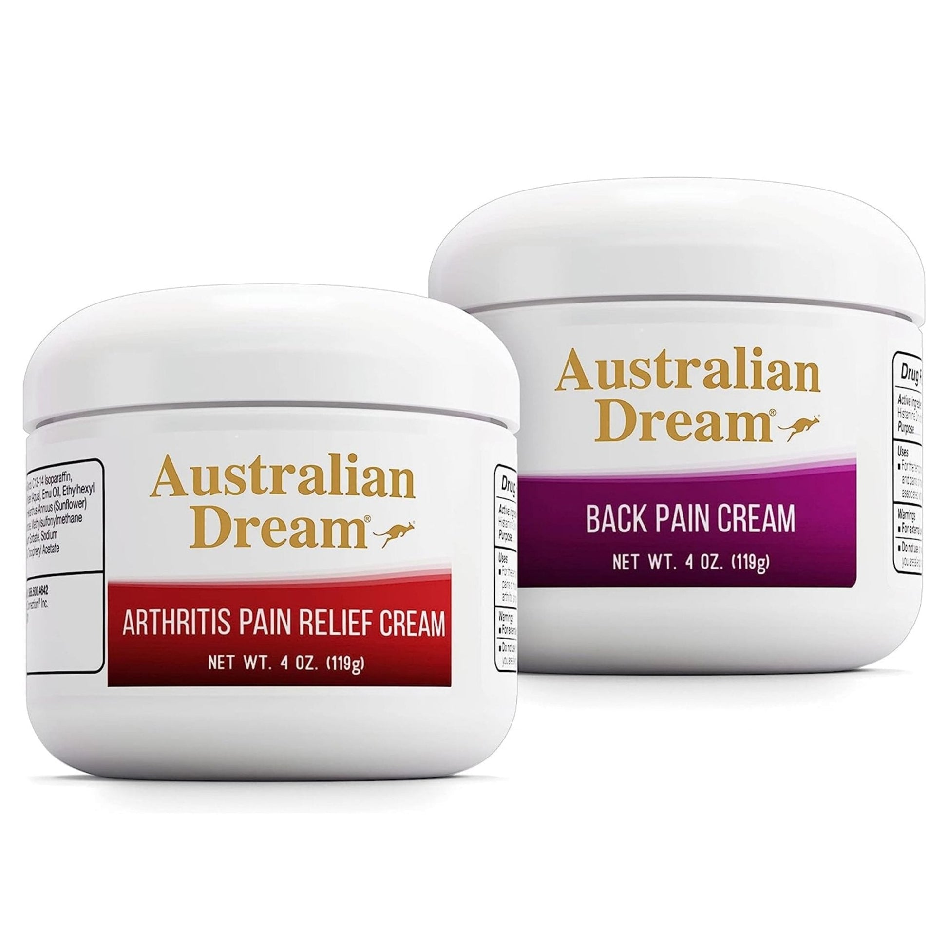 Australian Dream Arthritis Pain Relief Cream & Back Pain Cream - Soothing, Non-Greasy Pain Relief Creams - Topical Arthritis Pain Relief Good for Muscle Aches, Joint Pain, or Back Pain - 4 oz Bundle - Maple Wellness Supplements