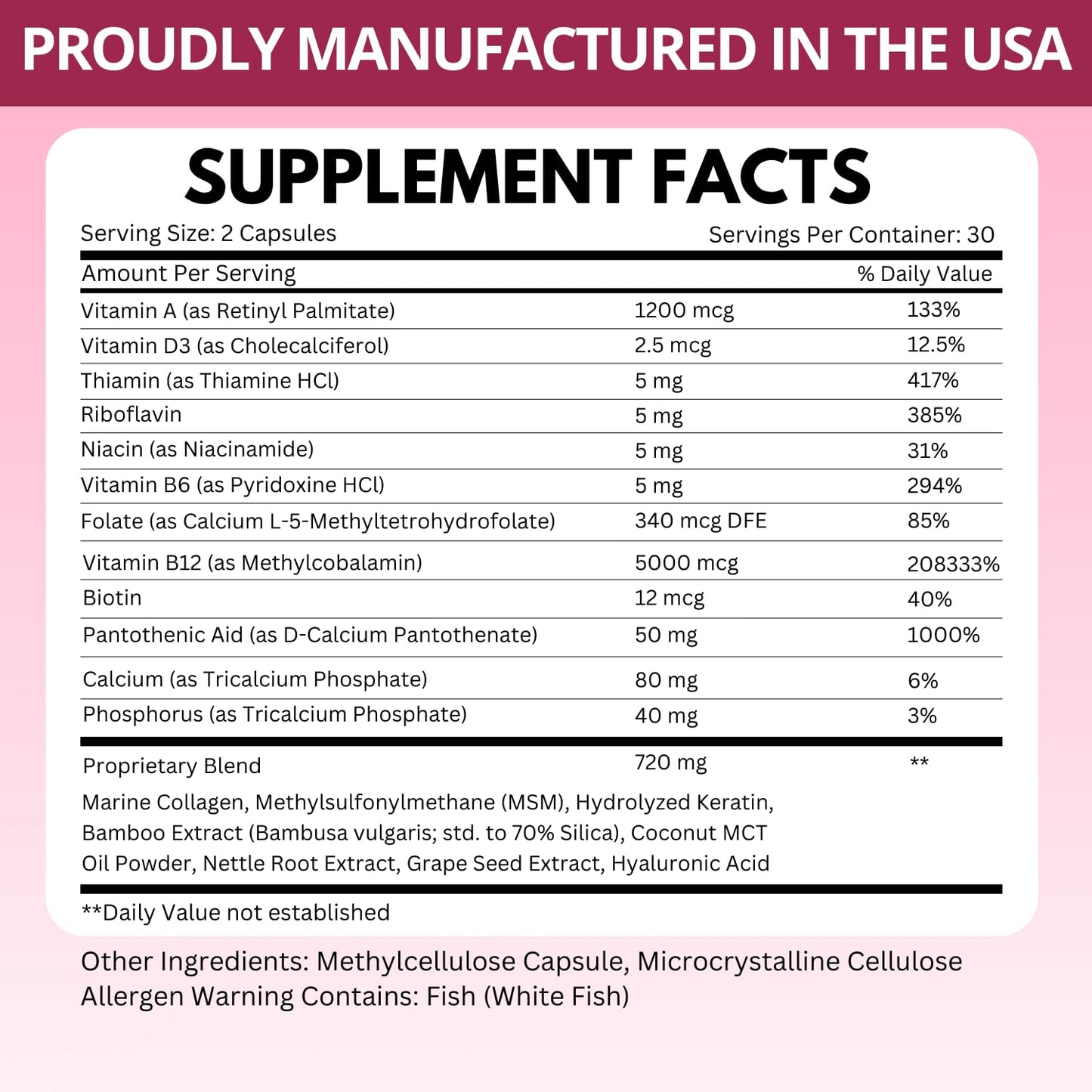 B12 with Hyaluronic Acid, Collagen and Folate – 25000 mcg B12 Complex | Maximize Absorption & Energy | Gluten Free USA Made, B1, B2, B3, B6, B7, B12 vitamins 5000 mcg - Maple Wellness Supplements