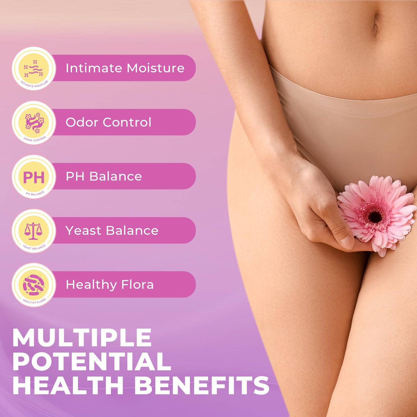 BAKAKOUL Feminine Probiotics Gummies for Women, Vaginal Probiotics with Slippery Elm,Prebiotics & Probiotics Supports pH Balance,Immune Health, Vegan - Maple Wellness Supplements