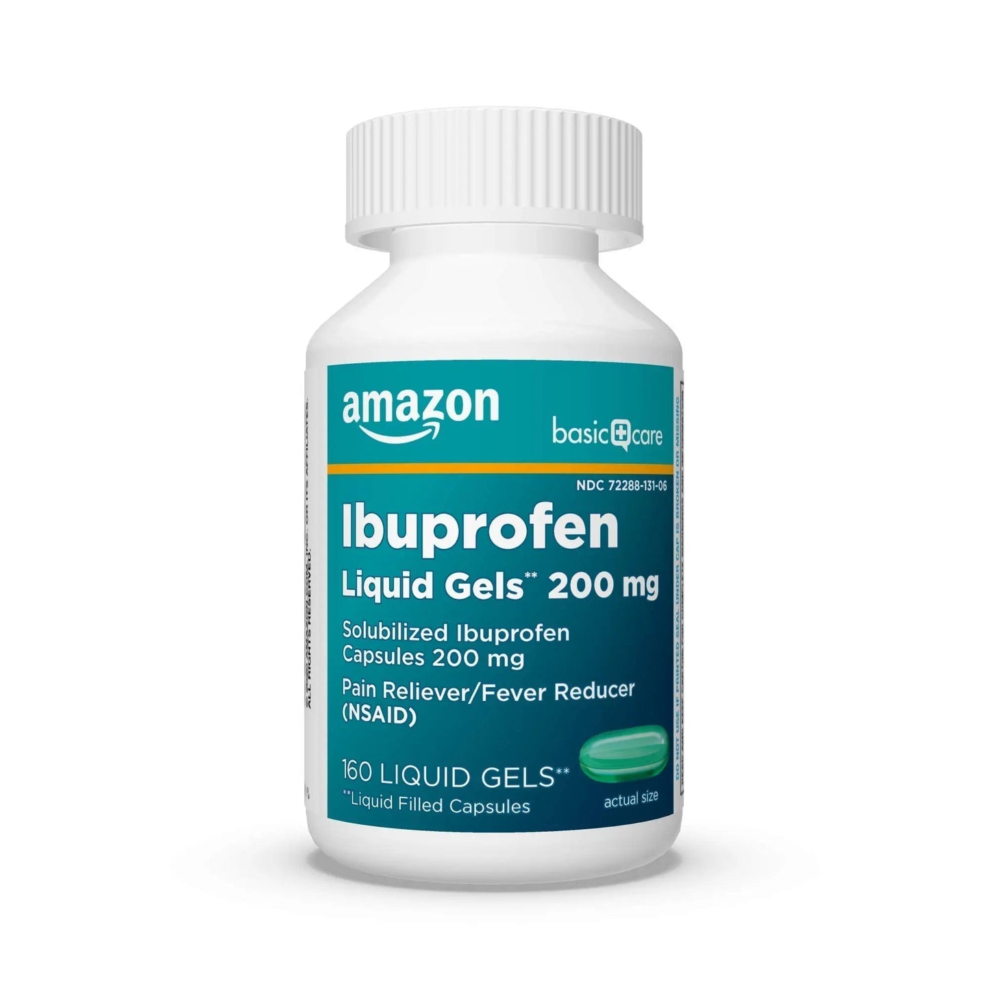 Basic Care Ibuprofen Liquid Gels, 160 Count - Maple Wellness Supplements
