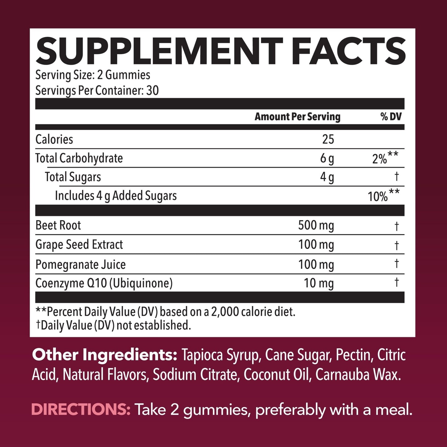 Beet Root Gummies with COQ10 & Pomegranate - Nitric Oxide Supplement for Men and Women - Beetroot for Endurance, Performance, Recovery - Vegan, Non-GMO, Gluten Free - Maple Wellness Supplements