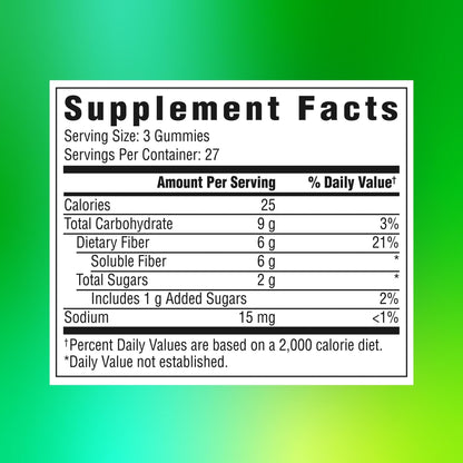 Benefiber Prebiotic GLP-1 Friendly Fiber Supplement Gummies for Digestive Health, Assorted Fruit Flavor - 81 Count - Maple Wellness Supplements