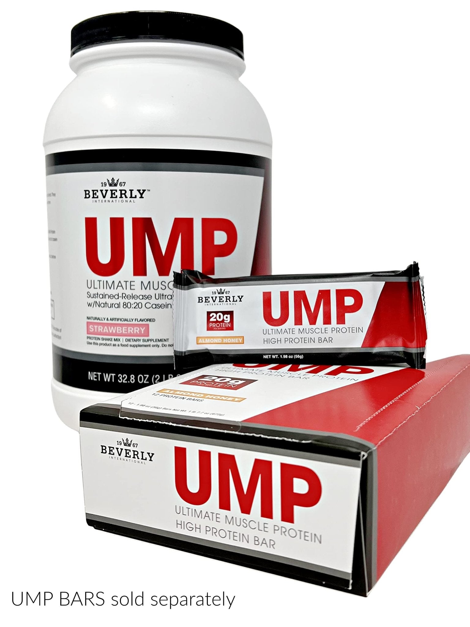 Beverly International UMP Protein Powder, Strawberry. Unique Whey-Casein Ratio - Maple Wellness Supplements