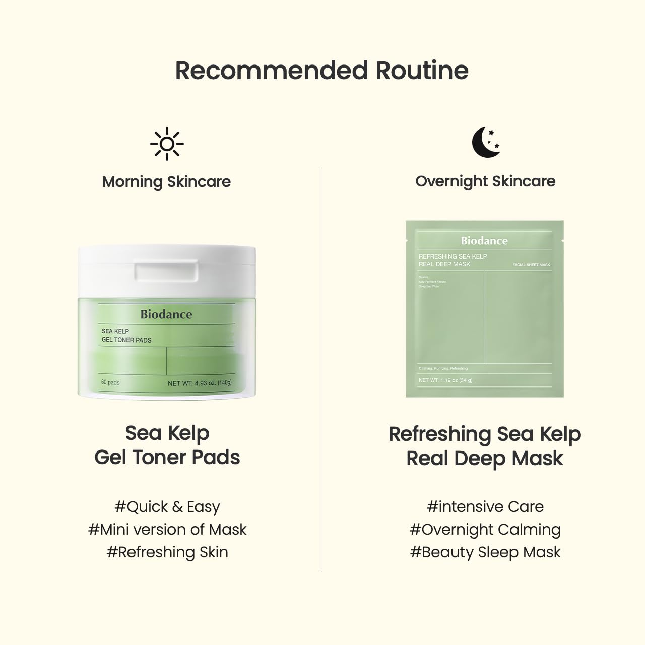 Biodance Sea Kelp Gel Toner Pads, Calming Toner Pads for Sensitive Skin, Oil & Sebum Control, Refreshing Blemish Care - Maple Wellness Supplements