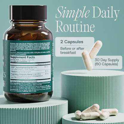 BIOMA Probiotics - Digestive Health Probiotic - Gut Support for Men & Women with Xylooligosaccharides, Tributyrin & Bifidobacterium - Vegan & Gluten Free - Maple Wellness Supplements