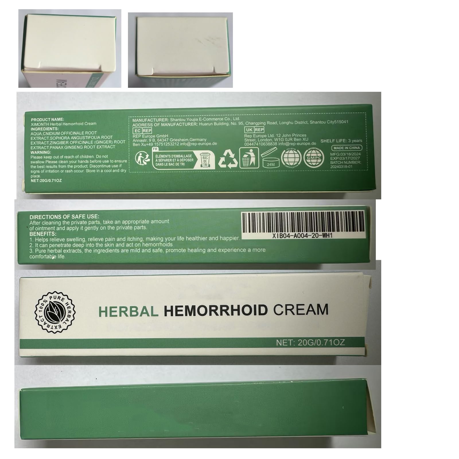BITYEYE Herbal Hemorrhoids Cream,Hemorrhoid Cream,for Men and Women (1PCS) - Maple Wellness Supplements