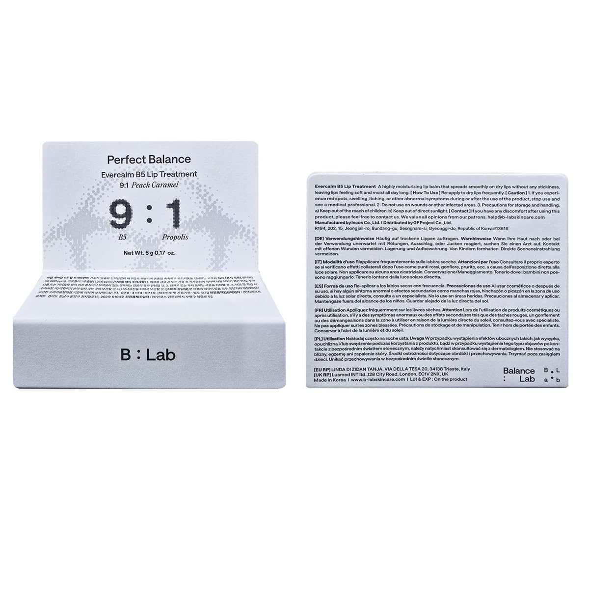 B:Lab Evercalm B5 Lip Treatment 5g - Maple Wellness Supplements