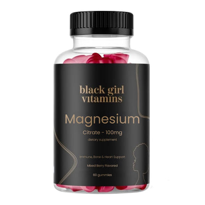 Black Girl Vitamins - Magnesium Gummies, for Sleep, Immunity, and Bone Support. Magnesium Citrate Supplement - Maple Wellness Supplements