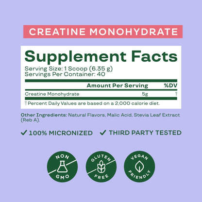 Bloom Nutrition Creatine Monohydrate Powder, 5g Micronized Creatine per Serving, Supports Muscle Recovery, Strength, Endurance, Pre or Post Workout, Gluten Free - Maple Wellness Supplements