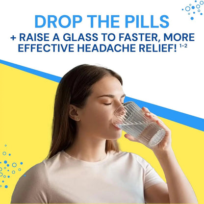 Blowfish for Headaches | Maximum Strength Effervescent Pain Relief Tablets – Treats Headaches Fast, 2X Faster Than Pills – Lemon Flavor (2 Pack) - Maple Wellness Supplements