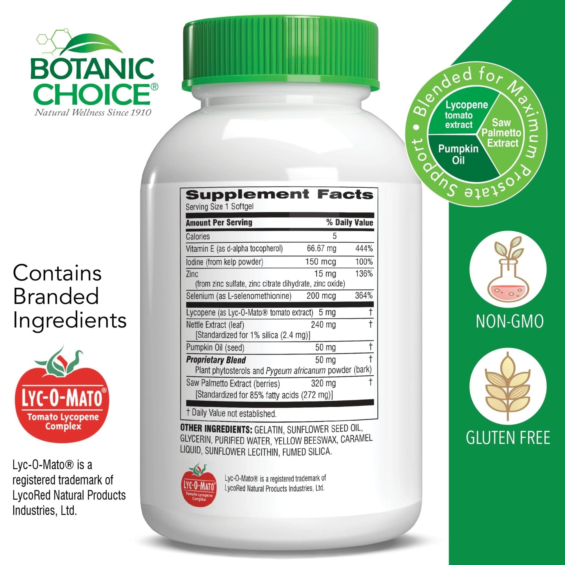 Botanic Choice Mega Fruits and Veggies Blend (60 Capsules) + Prostate 9 Complex (30 Softgels) Bundle - Energy Balance & Superfood Supplement + Urinary Flow & Cellular Health - Maple Wellness Supplements