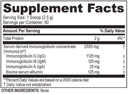 Brain Basics Ultra Pure IgG Supplement - Dairy-Free Supplement IgG-Immunolin Powder, Blended Vitamin & Mineral Supplements, 150g, 60 Servings - Maple Wellness Supplements
