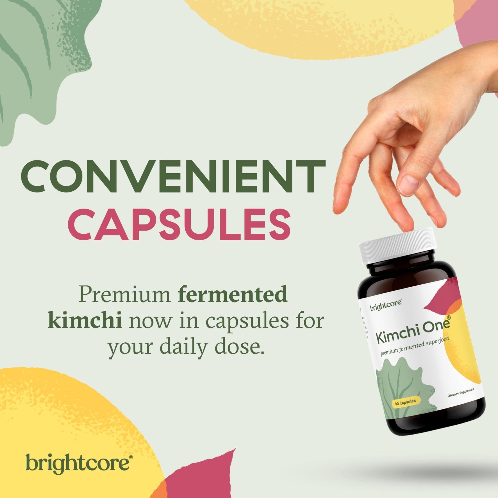 Brightcore Nutrition - Kimchi One, Kimchi Powder Capsules, Probiotics, Enzymes, & Antioxidant Supplement, Premium Gut Health Superfood - Maple Wellness Supplements