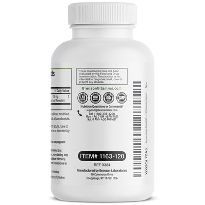 Bronson Ginkgo Biloba Extra Strength Supports Brain Function & Memory Support, 120 Vegetarian Capsules - Maple Wellness Supplements