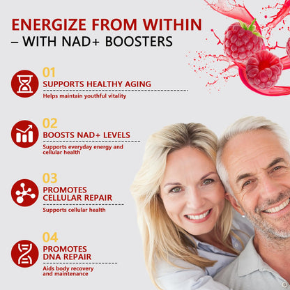 Buporai NAD Supplement 1000 mg Liquid Packets - NAD Supplements for Women & Men with Nicotinamide Riboside, Resveratrol, PQQ, Quercetin - NMNH Supplement Alternative for Anti-Aging, Energy-30 Packets - Maple Wellness Supplements
