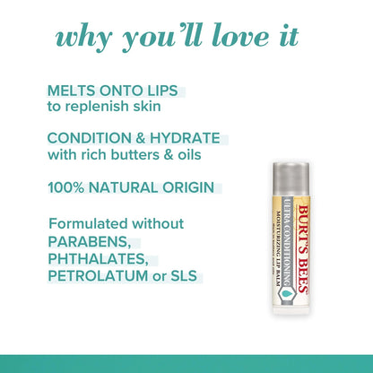 Burt's Bees Easter Basket Stuffers, Balm Bouquet Lip Balm Set, Original Beeswax, Vanilla Bean, Cucumber Mint, Coconut & Pear Pack, Natural Origin Lip Treatment, 4 Tubes, 0.15 oz. - Maple Wellness Supplements