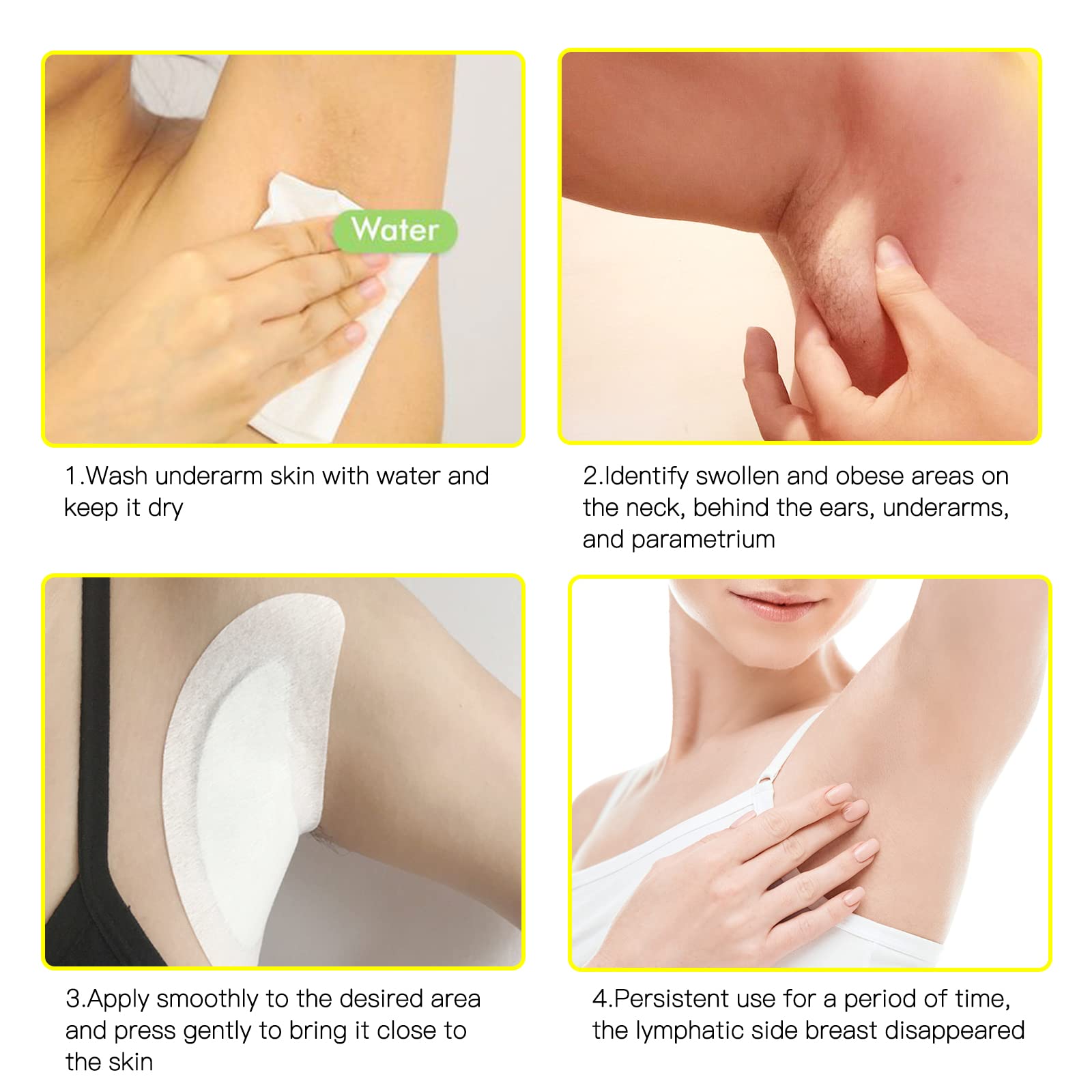 BXQJRJLymphatic Drainage Patch Lymphatic Drainage Herbal Lymphatic Drainage Care Patch Herbal Neck Patch (12) - Maple Wellness Supplements